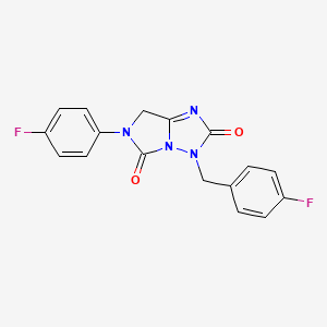 molecular formula C17H12F2N4O2 B15000617 3-(4-fluorobenzyl)-6-(4-fluorophenyl)-6,7-dihydro-3H-imidazo[1,5-b][1,2,4]triazole-2,5-dione 