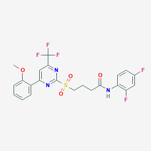 molecular formula C22H18F5N3O4S B15000620 N-(2,4-difluorophenyl)-4-{[4-(2-methoxyphenyl)-6-(trifluoromethyl)pyrimidin-2-yl]sulfonyl}butanamide 