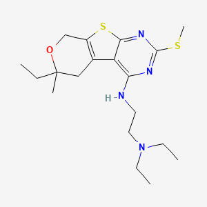 N',N'-diethyl-N-(12-ethyl-12-methyl-5-methylsulfanyl-11-oxa-8-thia-4,6-diazatricyclo[7.4.0.02,7]trideca-1(9),2,4,6-tetraen-3-yl)ethane-1,2-diamine