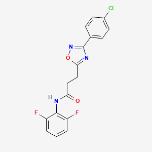 3-[3-(4-chlorophenyl)-1,2,4-oxadiazol-5-yl]-N-(2,6-difluorophenyl)propanamide