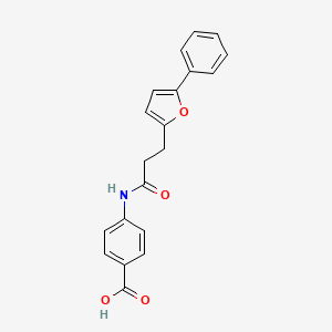 4-{[3-(5-Phenylfuran-2-yl)propanoyl]amino}benzoic acid