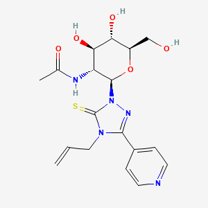 molecular formula C18H23N5O5S B15000682 2-[2-(acetylamino)-2-deoxy-beta-D-glucopyranosyl]-4-(prop-2-en-1-yl)-5-(pyridin-4-yl)-2,4-dihydro-3H-1,2,4-triazole-3-thione 