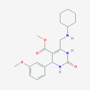 Methyl 6-[(cyclohexylamino)methyl]-4-(3-methoxyphenyl)-2-oxo-1,2,3,4-tetrahydropyrimidine-5-carboxylate