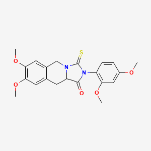 molecular formula C21H22N2O5S B15000719 2-(2,4-dimethoxyphenyl)-7,8-dimethoxy-3-thioxo-2,3,10,10a-tetrahydroimidazo[1,5-b]isoquinolin-1(5H)-one 