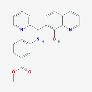 molecular formula C23H19N3O3 B15000726 Methyl 3-{[(8-hydroxyquinolin-7-yl)(pyridin-2-yl)methyl]amino}benzoate 