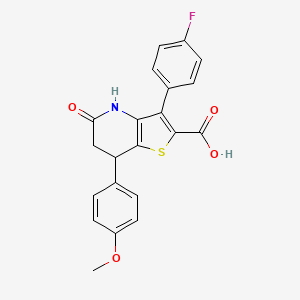 3-(4-Fluorophenyl)-7-(4-methoxyphenyl)-5-oxo-4,5,6,7-tetrahydrothieno[3,2-b]pyridine-2-carboxylic acid