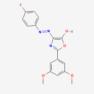 (4Z)-2-(3,5-dimethoxyphenyl)-4-[2-(4-fluorophenyl)hydrazinylidene]-1,3-oxazol-5(4H)-one