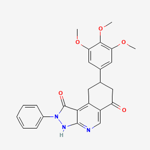 2-phenyl-8-(3,4,5-trimethoxyphenyl)-2,3,8,9-tetrahydro-1H-pyrazolo[3,4-c]isoquinoline-1,6(7H)-dione