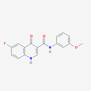 6-fluoro-4-hydroxy-N-(3-methoxyphenyl)quinoline-3-carboxamide