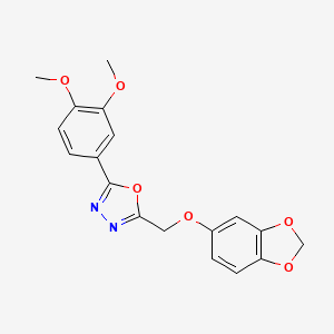 2-[(1,3-Benzodioxol-5-yloxy)methyl]-5-(3,4-dimethoxyphenyl)-1,3,4-oxadiazole