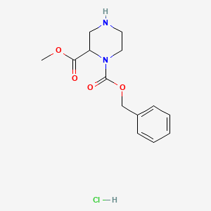 molecular formula C14H19ClN2O4 B1500082 1-Benzyl 2-methyl piperazine-1,2-dicarboxylate hydrochloride CAS No. 392332-17-1