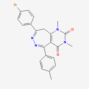 molecular formula C22H19BrN4O2 B15000822 8-(4-bromophenyl)-1,3-dimethyl-5-(4-methylphenyl)-1H-pyrimido[5,4-d][1,2]diazepine-2,4(3H,9H)-dione 