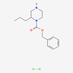 molecular formula C15H23ClN2O2 B1500083 Benzyl 2-propylpiperazine-1-carboxylate hydrochloride CAS No. 1179361-53-5