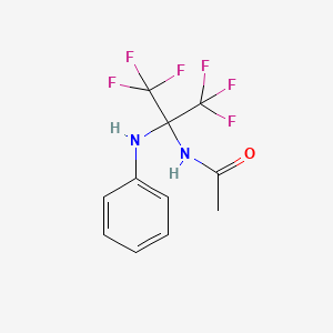 N-[1,1,1,3,3,3-hexafluoro-2-(phenylamino)propan-2-yl]acetamide