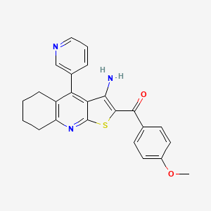 molecular formula C24H21N3O2S B15000836 [3-Amino-4-(pyridin-3-yl)-5,6,7,8-tetrahydrothieno[2,3-b]quinolin-2-yl](4-methoxyphenyl)methanone 