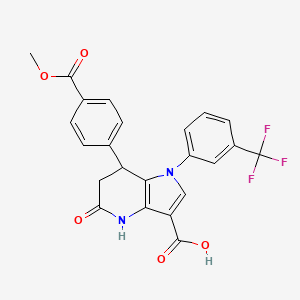 molecular formula C23H17F3N2O5 B15000845 7-[4-(methoxycarbonyl)phenyl]-5-oxo-1-[3-(trifluoromethyl)phenyl]-4,5,6,7-tetrahydro-1H-pyrrolo[3,2-b]pyridine-3-carboxylic acid 