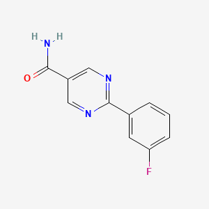 molecular formula C11H8FN3O B1500086 2-(3-Fluorophenyl)pyrimidine-5-carboxamide CAS No. 960198-56-5