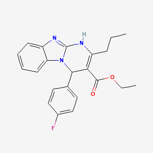 Ethyl 4-(4-fluorophenyl)-2-propyl-1,4-dihydropyrimido[1,2-a]benzimidazole-3-carboxylate