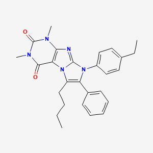 6-butyl-8-(4-ethylphenyl)-1,3-dimethyl-7-phenyl-1H-imidazo[2,1-f]purine-2,4(3H,8H)-dione