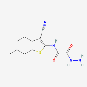 N-(3-cyano-6-methyl-4,5,6,7-tetrahydro-1-benzothiophen-2-yl)-2-hydrazinyl-2-oxoacetamide