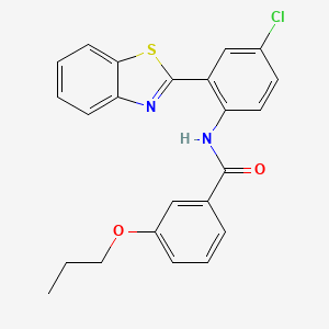 molecular formula C23H19ClN2O2S B15000893 N-[2-(1,3-benzothiazol-2-yl)-4-chlorophenyl]-3-propoxybenzamide 