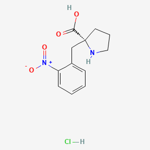 (R)-2-(2-Nitrobenzyl)pyrrolidine-2-carboxylic acid hydrochloride