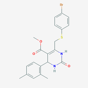 Methyl 6-{[(4-bromophenyl)sulfanyl]methyl}-4-(2,4-dimethylphenyl)-2-oxo-1,2,3,4-tetrahydropyrimidine-5-carboxylate