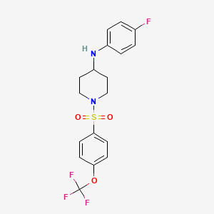 N-(4-fluorophenyl)-1-{[4-(trifluoromethoxy)phenyl]sulfonyl}piperidin-4-amine