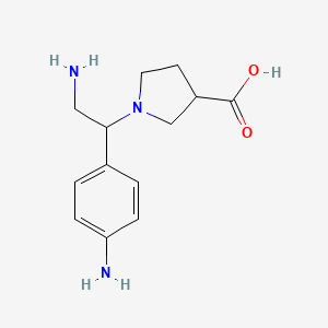 1-[2-Amino-1-(4-aminophenyl)ethyl]pyrrolidine-3-carboxylic acid