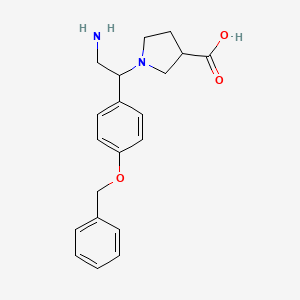 molecular formula C20H24N2O3 B1500101 1-[2-Amino-1-(4-benzyloxy-phenyl)-ethyl]-pyrrolidine-3-carboxylic acid CAS No. 886363-97-9