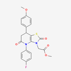 methyl [4-(4-fluorophenyl)-7-(4-methoxyphenyl)-2,5-dioxo-4,5,6,7-tetrahydro[1,3]thiazolo[4,5-b]pyridin-3(2H)-yl]acetate