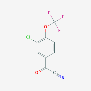 molecular formula C9H3ClF3NO2 B1500104 3-Chloro-4-(trifluoromethoxy)benzoyl cyanide CAS No. 80277-44-7