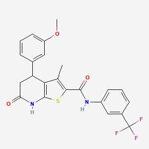 4-(3-methoxyphenyl)-3-methyl-6-oxo-N-[3-(trifluoromethyl)phenyl]-4,5,6,7-tetrahydrothieno[2,3-b]pyridine-2-carboxamide