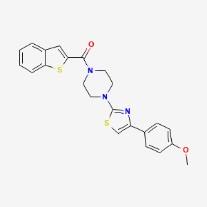 molecular formula C23H21N3O2S2 B15001079 1-Benzothiophen-2-yl{4-[4-(4-methoxyphenyl)-1,3-thiazol-2-yl]piperazin-1-yl}methanone 