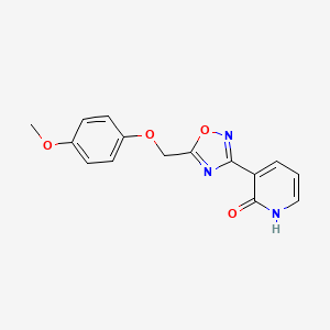 molecular formula C15H13N3O4 B15001080 3-{5-[(4-methoxyphenoxy)methyl]-1,2,4-oxadiazol-3-yl}pyridin-2(1H)-one 