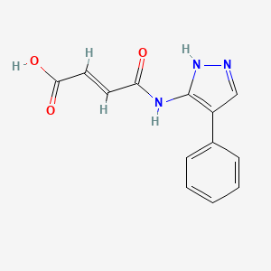 molecular formula C13H11N3O3 B15001098 3-[(4-Phenyl-2H-pyrazol-3-yl)carbamoyl]prop-2-enoic acid 