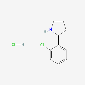 molecular formula C10H13Cl2N B1500112 2-(2-Chlorophenyl)pyrrolidine hydrochloride CAS No. 1197231-15-4