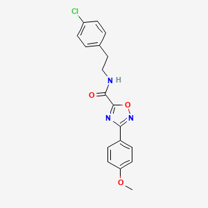 molecular formula C18H16ClN3O3 B15001141 N-[2-(4-chlorophenyl)ethyl]-3-(4-methoxyphenyl)-1,2,4-oxadiazole-5-carboxamide 