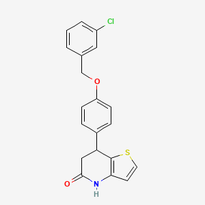 7-{4-[(3-chlorobenzyl)oxy]phenyl}-6,7-dihydrothieno[3,2-b]pyridin-5(4H)-one