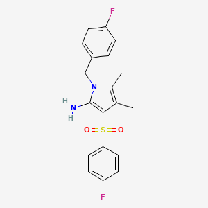 1-(4-fluorobenzyl)-3-[(4-fluorophenyl)sulfonyl]-4,5-dimethyl-1H-pyrrol-2-amine