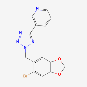 Pyridine, 3-[2-[(6-bromo-1,3-benzodioxol-5-yl)methyl]-2H-1,2,3,4-tetrazol-5-yl]-