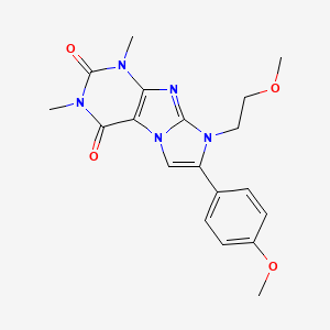 molecular formula C19H21N5O4 B15001238 8-(2-methoxyethyl)-7-(4-methoxyphenyl)-1,3-dimethyl-1H-imidazo[2,1-f]purine-2,4(3H,8H)-dione 