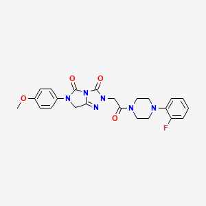 2-{2-[4-(2-fluorophenyl)piperazin-1-yl]-2-oxoethyl}-6-(4-methoxyphenyl)-6,7-dihydro-3H-imidazo[5,1-c][1,2,4]triazole-3,5(2H)-dione