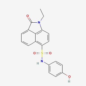 molecular formula C19H16N2O4S B15001281 1-ethyl-N-(4-hydroxyphenyl)-2-oxo-1,2-dihydrobenzo[cd]indole-6-sulfonamide 