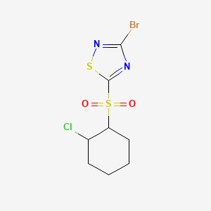 molecular formula C8H10BrClN2O2S2 B1500130 3-Bromo-5-(2-chlorocyclohexylsulfonyl)-1,2,4-thiadiazole 