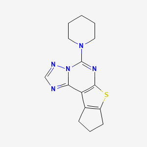 5-piperidino-9,10-dihydro-8H-cyclopenta[4,5]thieno[3,2-e][1,2,4]triazolo[1,5-c]pyrimidine