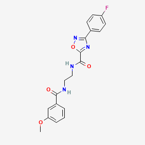 3-(4-fluorophenyl)-N-(2-{[(3-methoxyphenyl)carbonyl]amino}ethyl)-1,2,4-oxadiazole-5-carboxamide