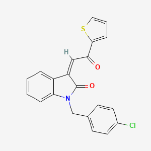 (3Z)-1-(4-chlorobenzyl)-3-[2-oxo-2-(thiophen-2-yl)ethylidene]-1,3-dihydro-2H-indol-2-one