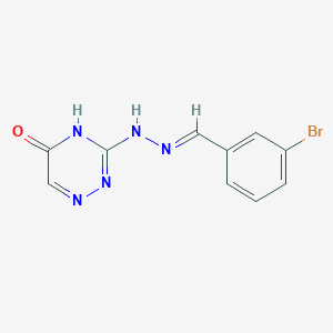 molecular formula C10H8BrN5O B15001349 3-[2-[(3-Bromophenyl)methylidene]hydrazin-1-yl]-4H-1,2,4-triazin-5-one 