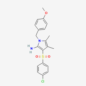 3-[(4-chlorophenyl)sulfonyl]-1-(4-methoxybenzyl)-4,5-dimethyl-1H-pyrrol-2-amine